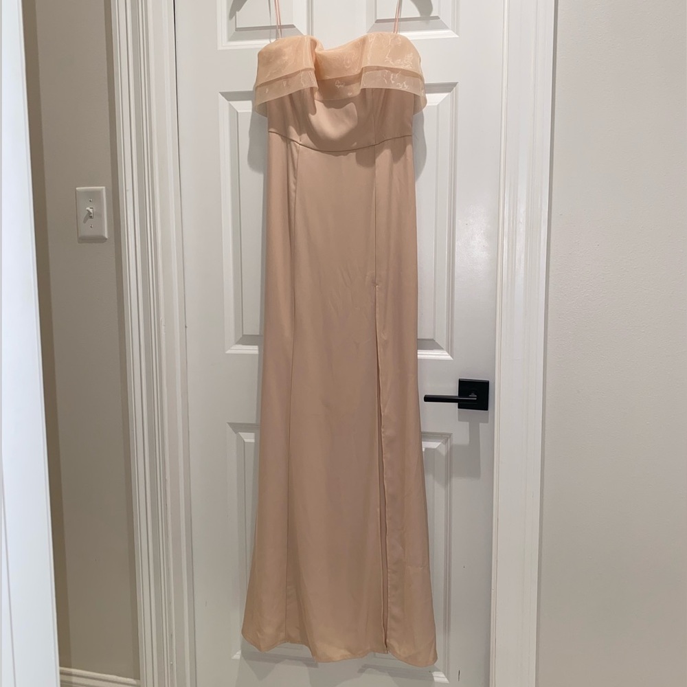 NWT Elegant Strapless Blush Pink Gown
